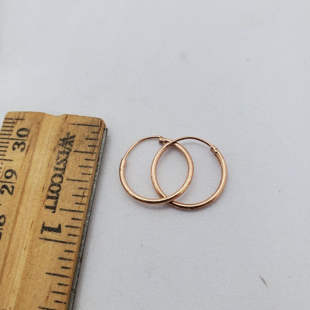 Gold Plated Sterling Silver Huggie Hoop Earrings Hoops 925